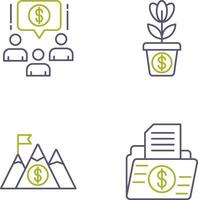 Growth and Money Icon vector