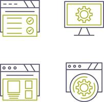 Web Browser and Monitor Screen Icon vector