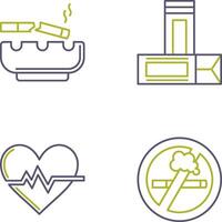 Broken Cigarette and Chewing Gum Icon vector