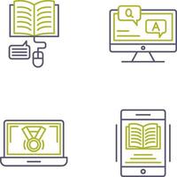 Online Learning and Faq Icon vector