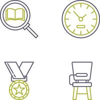 Search and ClockSnack and Money Icon vector