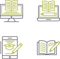 Digital Learning and Written Icon vector