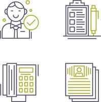 Hire and Check List Icon vector