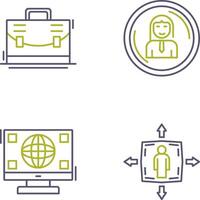 Briefcase and User Icon vector