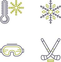 Snow Flake and Cold Icon vector