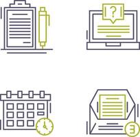 Contract and Question Icon vector