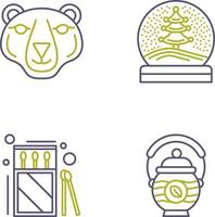 Polar Bear and Snow Globe Icon vector