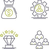 Money Bag and Management Icon vector