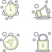 Clock and Speaker Icon vector