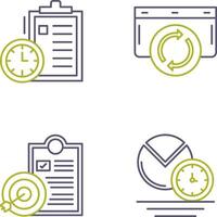 Time Management and Refresh Icon vector