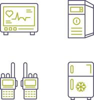 Cardiogram and Cpu Icon vector