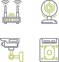 Router and Web Cam Icon vector