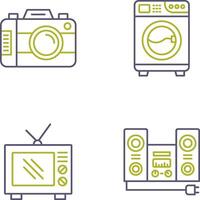 Digital Camera and Washing Icon vector