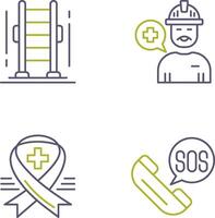 Ladder and Support Icon vector