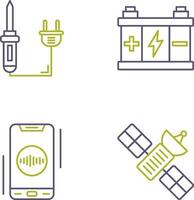 Soldering and Battery Icon vector