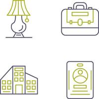 Lamp and briefcase Icon vector