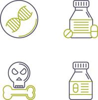 Dna and Tablets Icon vector