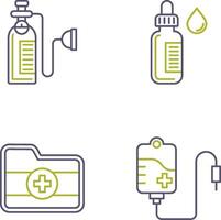 Oxygen and Dropper Icon vector