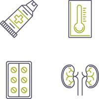 Paste and Thermometer Icon vector