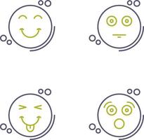 Smile and Neutral Icon vector