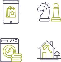 Online Shopping and Chess Piece Icon vector