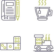 Tea and Diary Icon vector