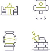 Chair and Dinning Table Icon vector