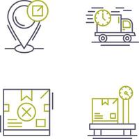 fast delivery and location Icon vector