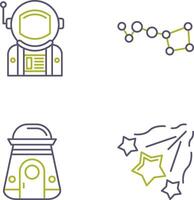 big dipper and astronaut Icon vector