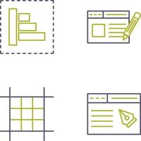 Object Alignment and Web Page Icon vector