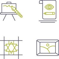 canvas and sketch Icon vector