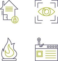 Real Estate and Eye Scan Icon vector