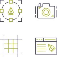 Camera and Icon vector