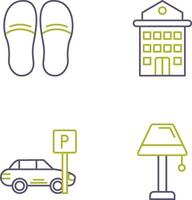 Slippers and Hotel Icon vector