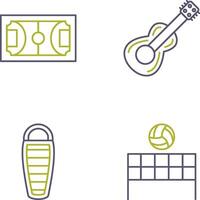 fútbol americano y guitarra icono vector