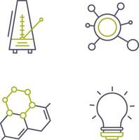 Metronome and Molecule Icon vector