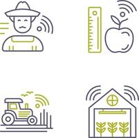 Farmer and Measure and Measure Icon vector