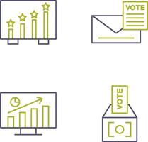 Rating and Letter Icon vector