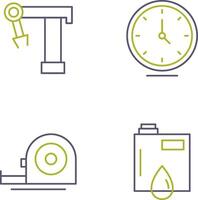 Robotic Arm and Clock Icon vector