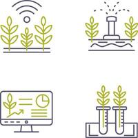 trigo y aspersor icono vector