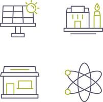 Solar Energy and Factory Icon vector