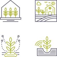 granja casa y naturaleza icono vector