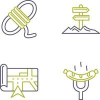 Direction and Rope Icon vector