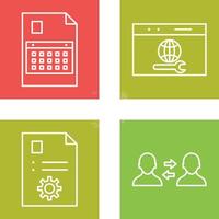 content planning and web support Icon vector