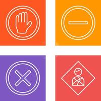 halt and entry prohibited Icon vector