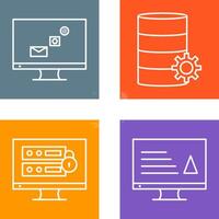 digital marketing and database management Icon vector