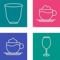 Café exprés y moca icono vector