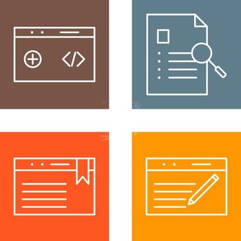 limpiar código y caso estudiar icono vector