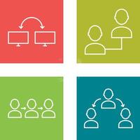 connected systems and connected profiles Icon vector