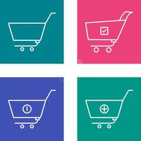 empty cart and confirm order Icon vector